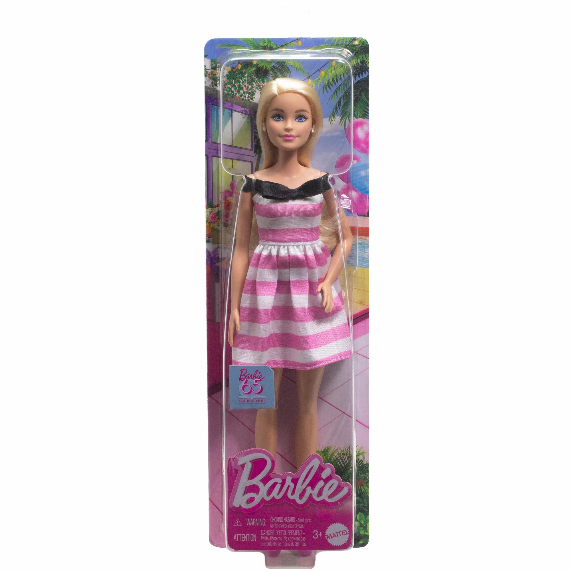 Barbie 65th Core Anniversary Doll Pink/White Dress