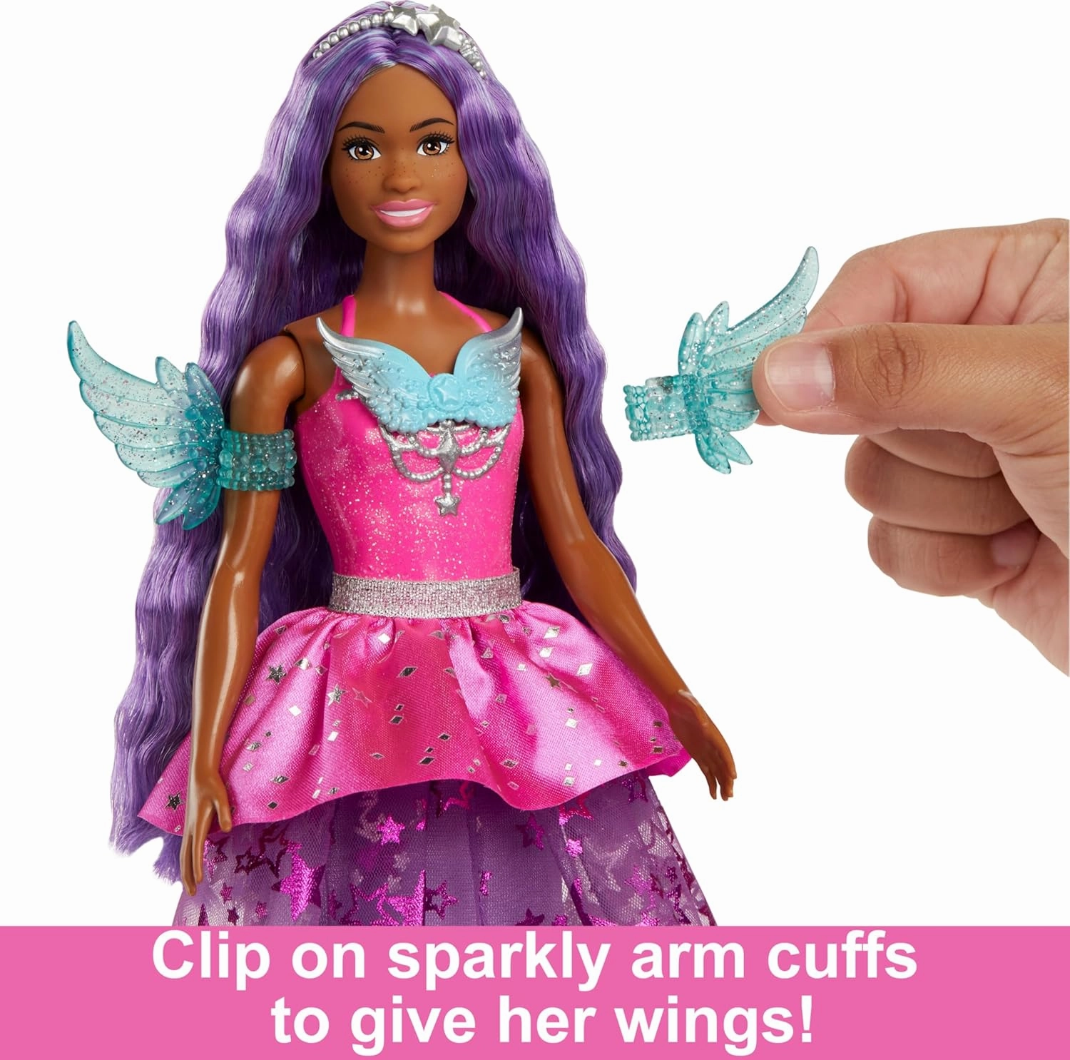 Barbie 7-Inch Long Hair Brooklyn Doll With 2 Fantasy Pets & Dress, From A Touch Of Magic For Kids Ages 3 