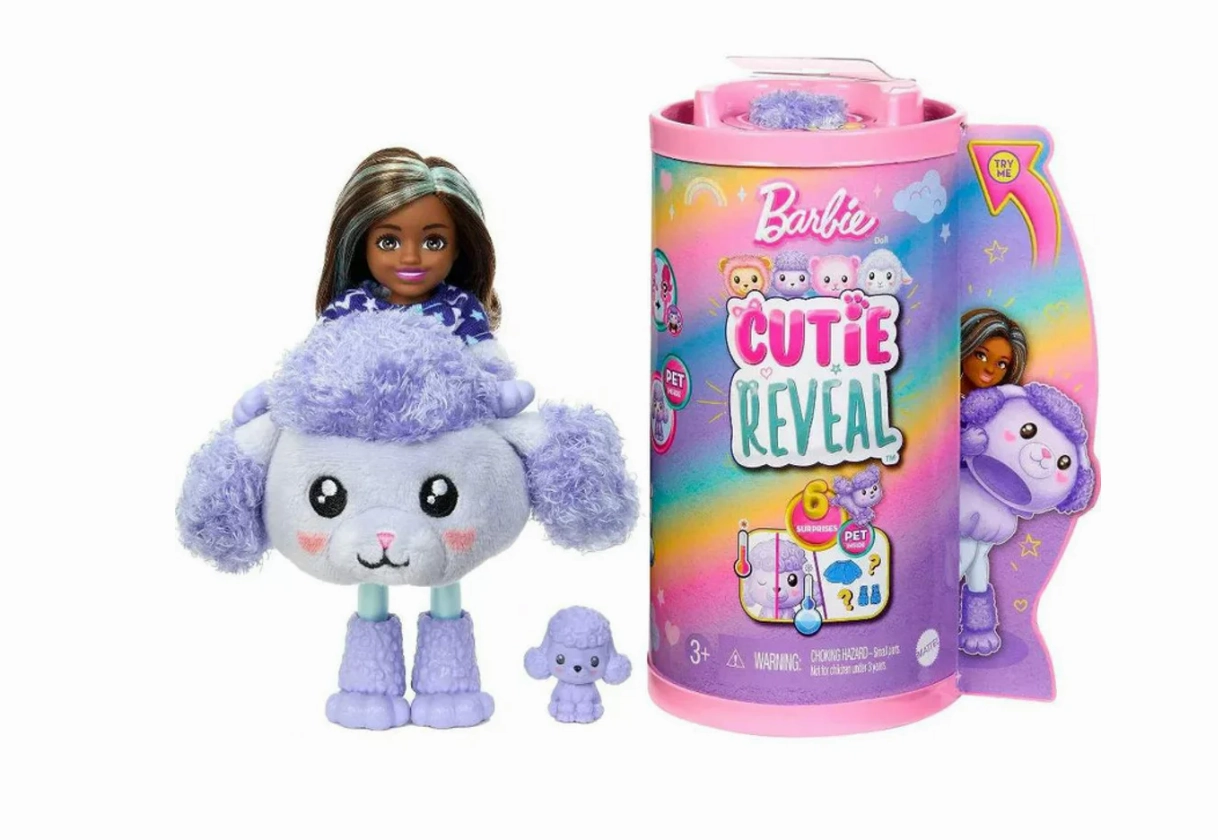 Barbie Chelsea Cutie Reveal Cozy Cute Tees Series Poodle Doll
