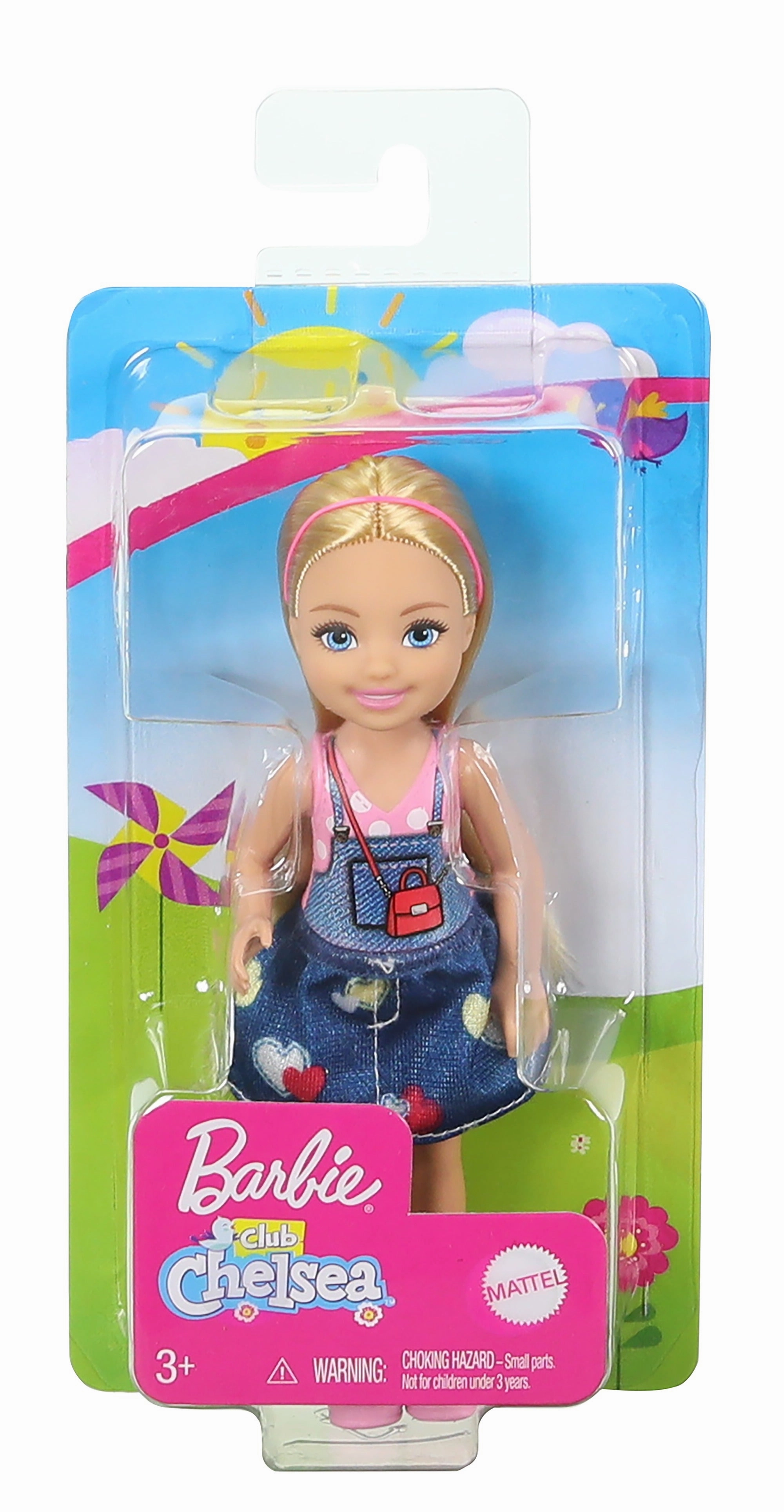 Barbie Club Chelsea Doll Hearts Denim Skirt