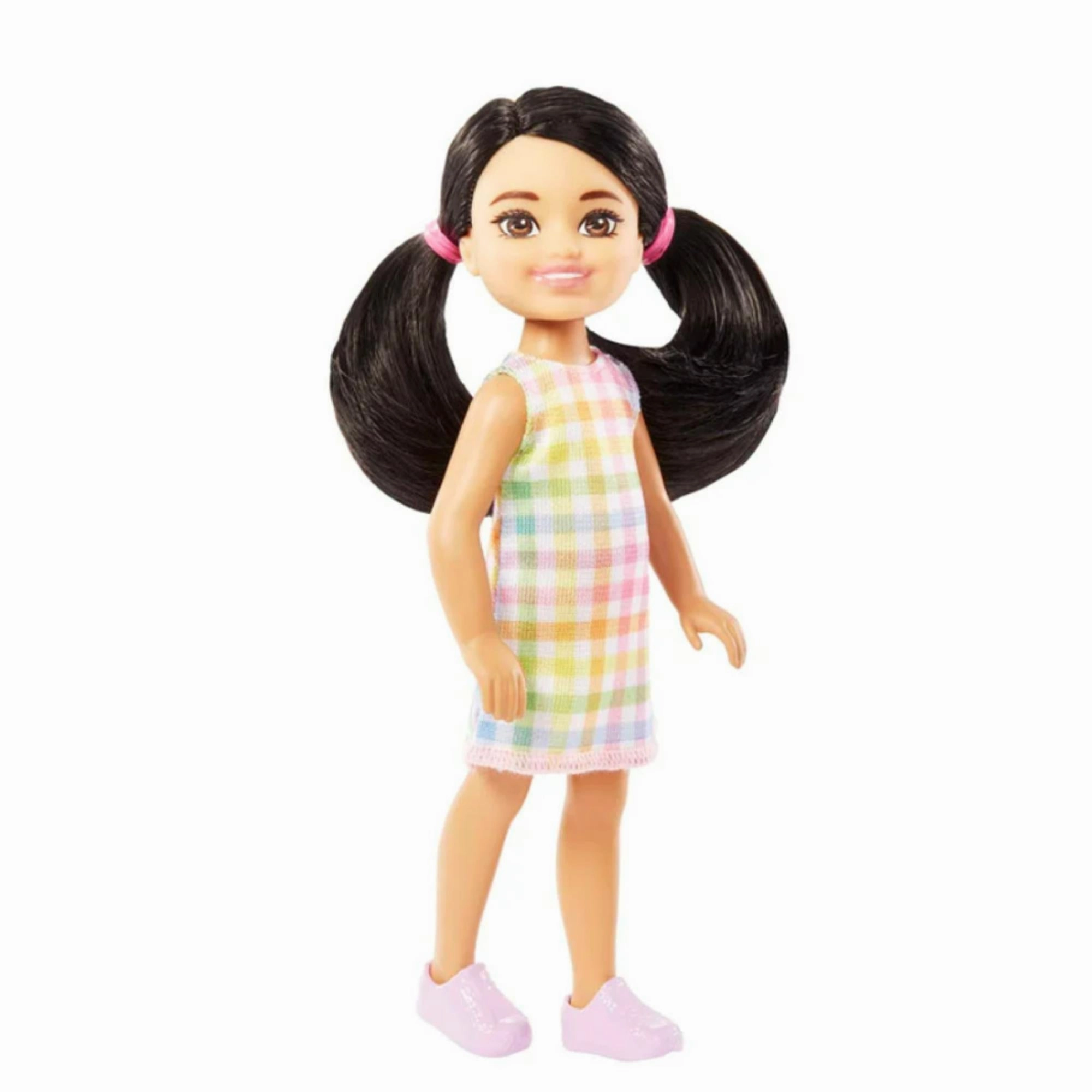 Barbie Club Chelsea Doll Rainbow Plaid Dress