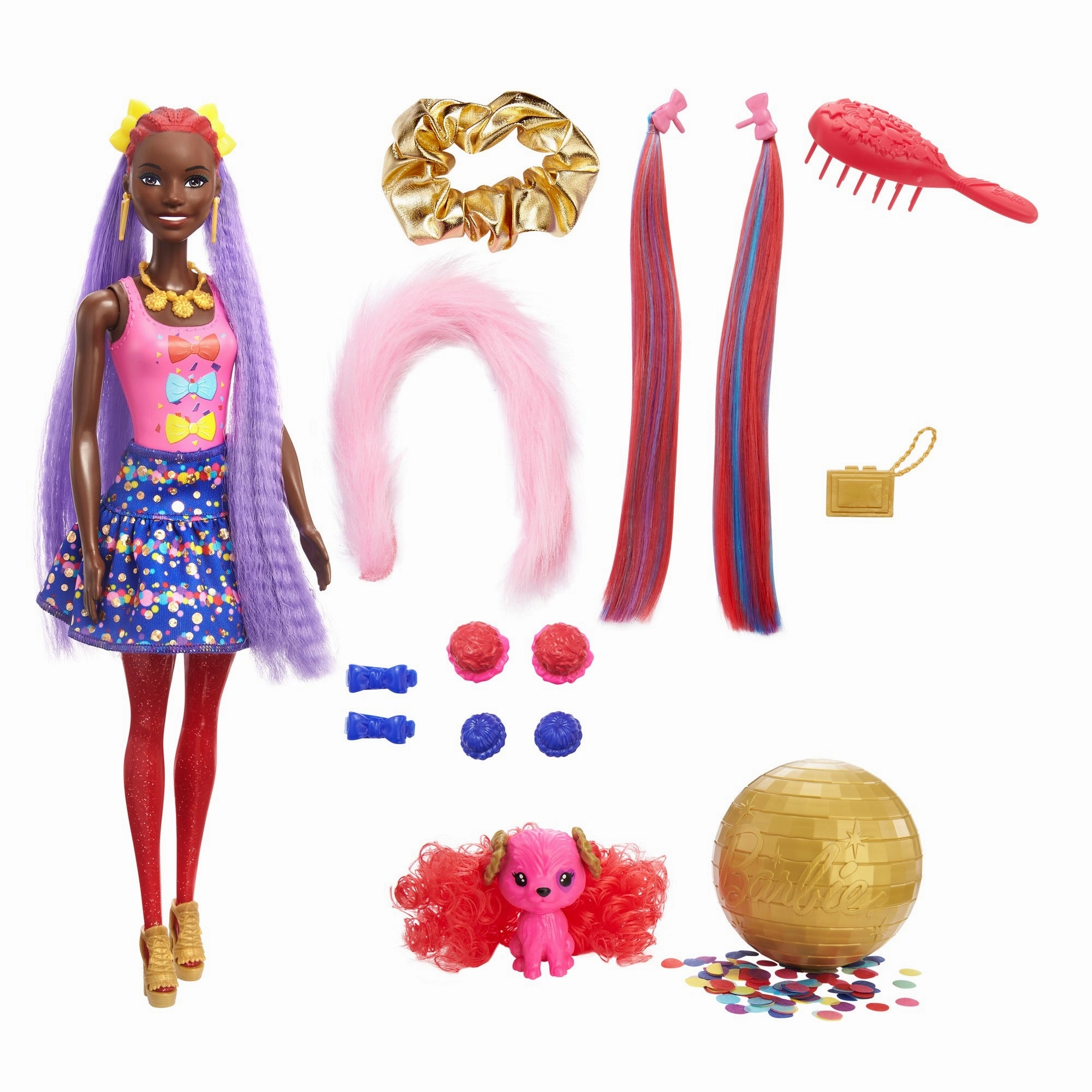 Barbie Colour Reveal Hair Feature Playset Yellow