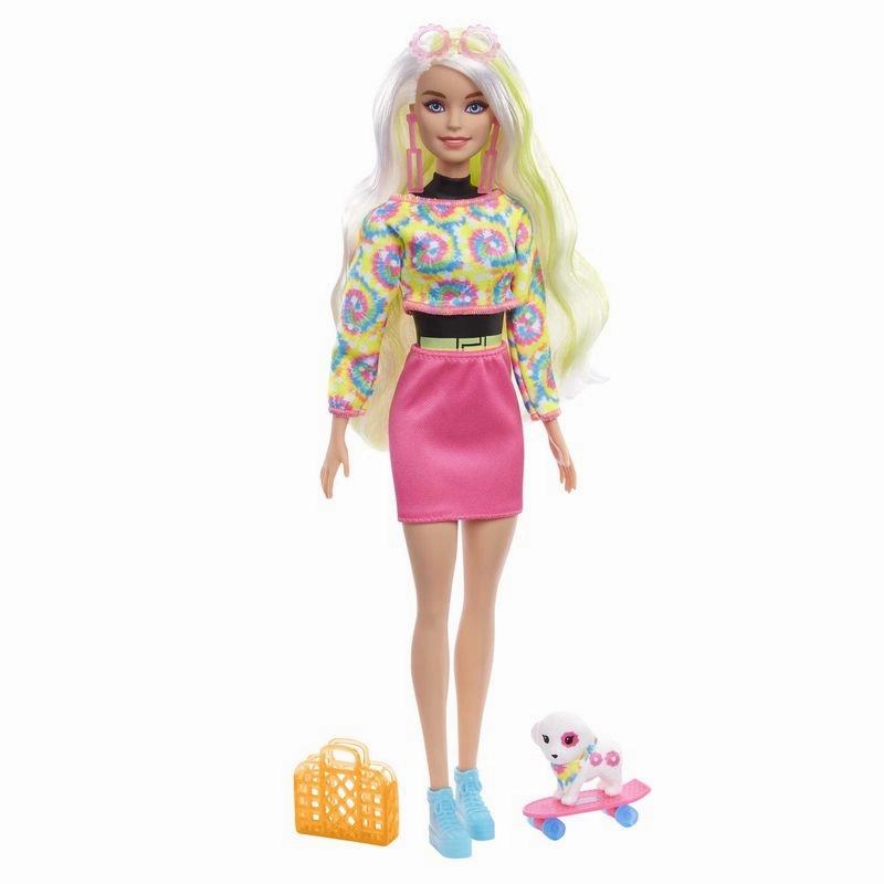 Barbie Colour Reveal Totally Neon Fashions Tie Dye Pink