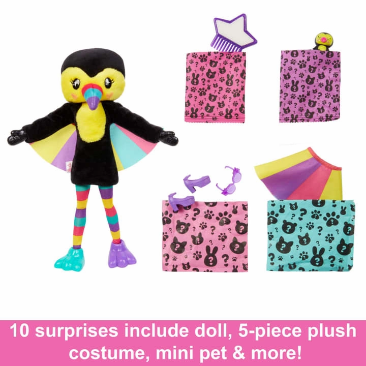 Barbie Cutie Reveal Jungle Series Toucan Doll