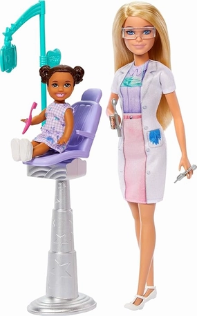 Barbie Dentist Doll With Blonde Fashion Doll, 1 Kid Doll, Medical Doctor Furniture & Accessories For Kids Ages 3 