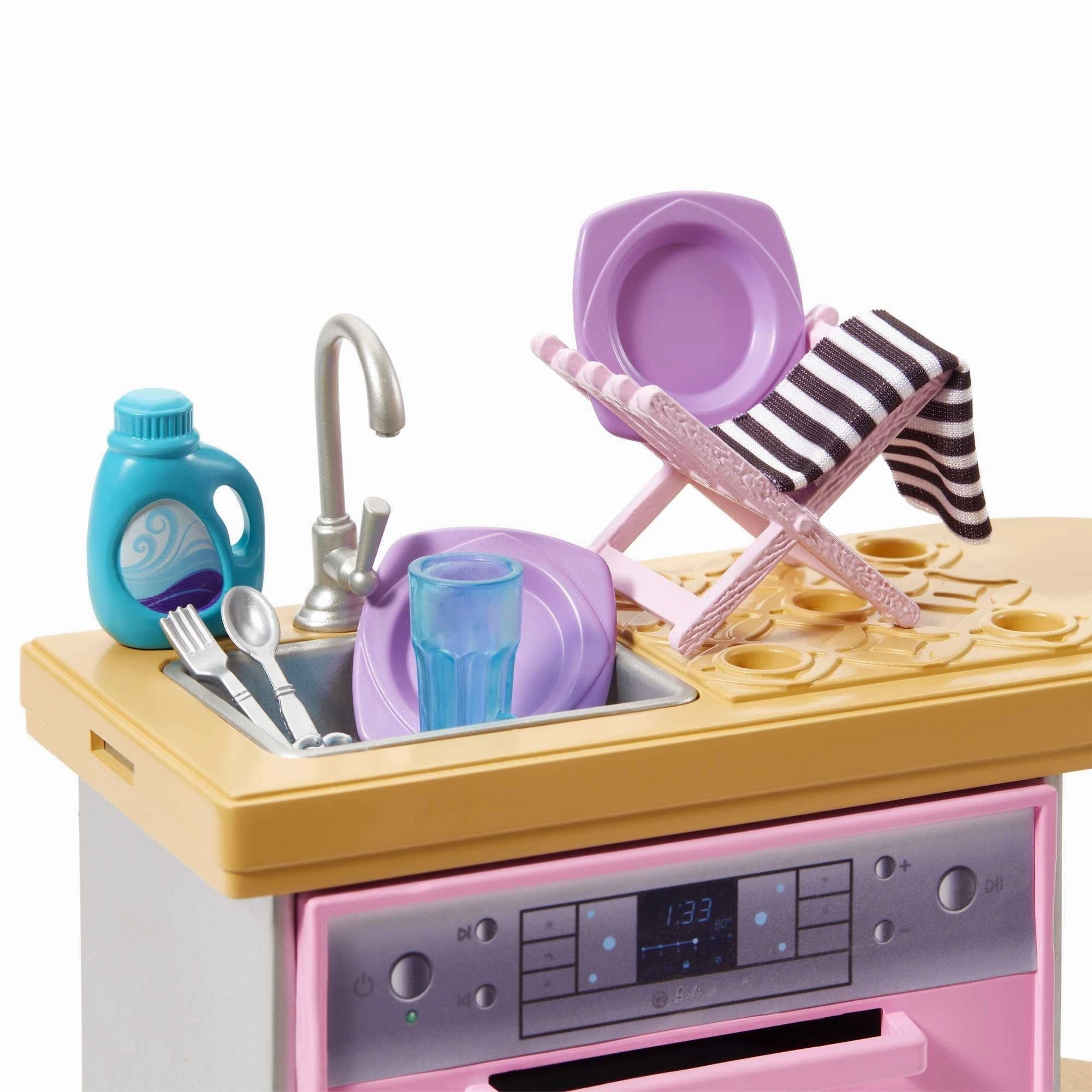 Barbie Dishwasher Furniture And Accessory Set