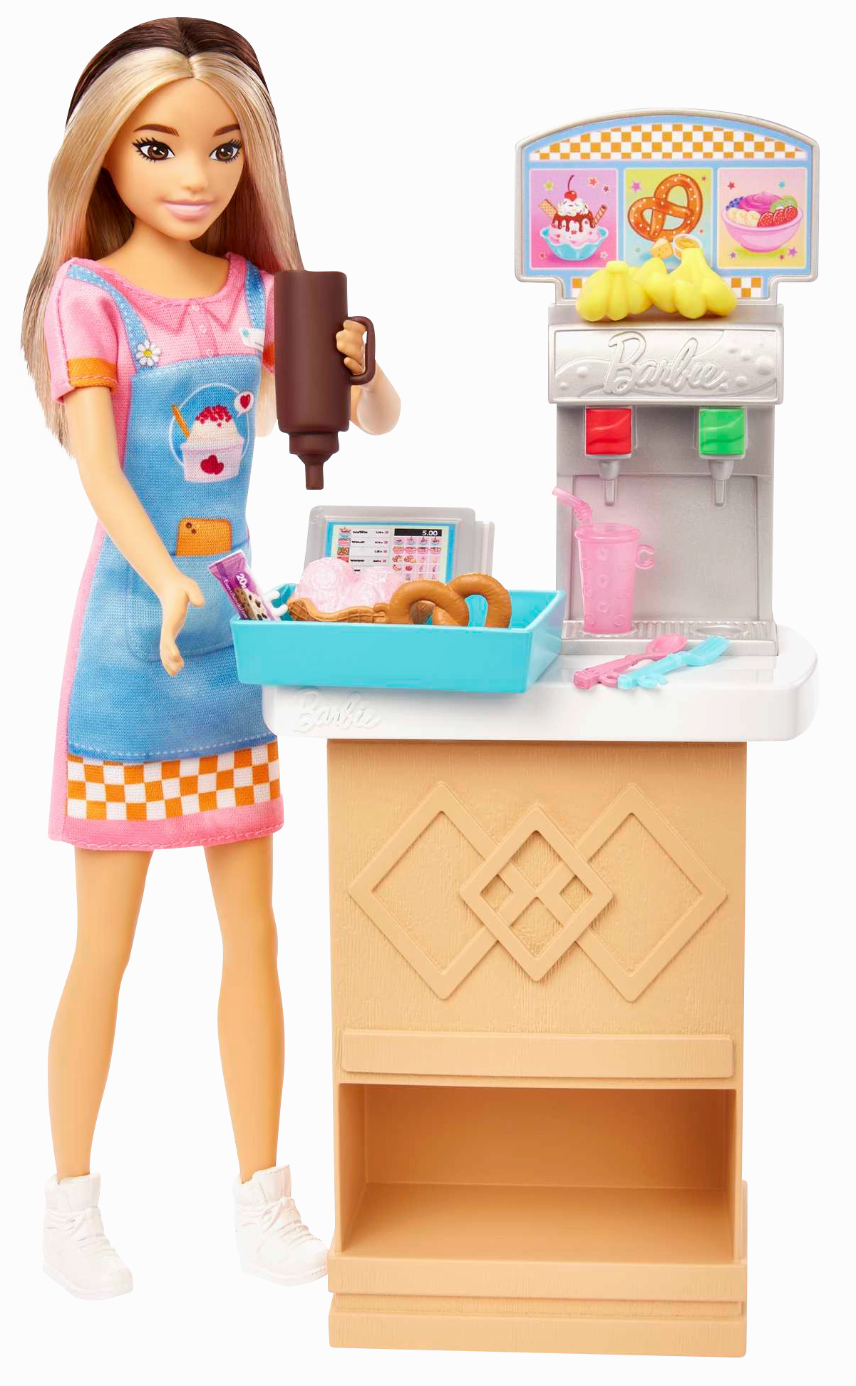 Barbie Doll And Accessories Skipper First Job Snack Bar Playset