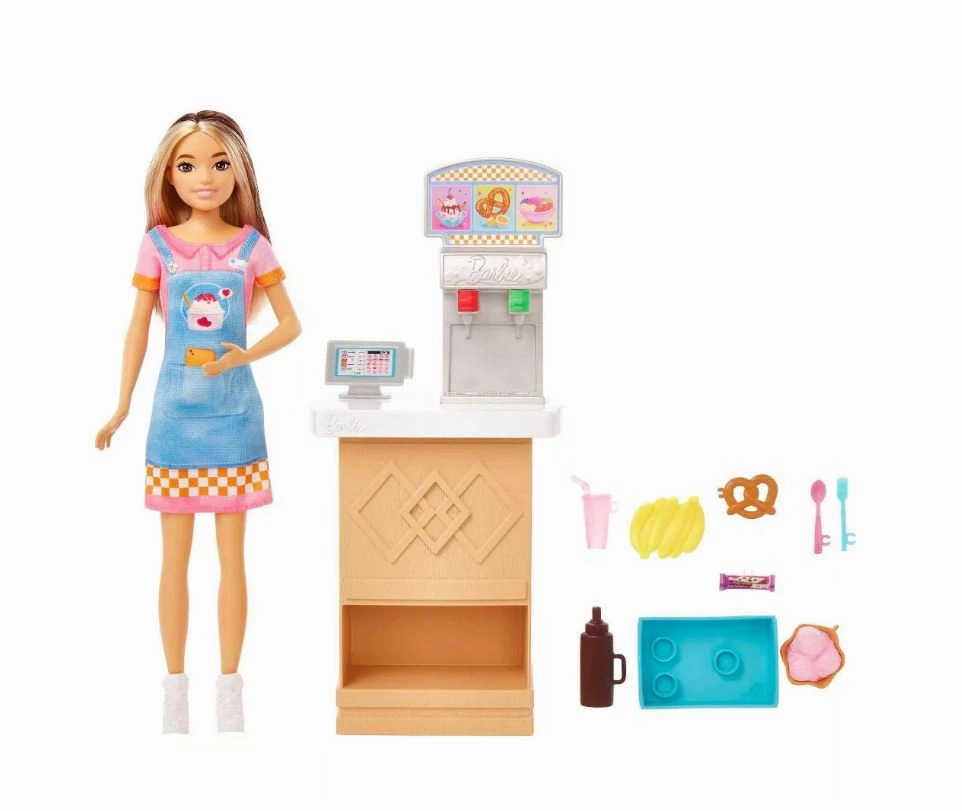 Barbie Doll And Accessories Skipper First Job Snack Bar Playset