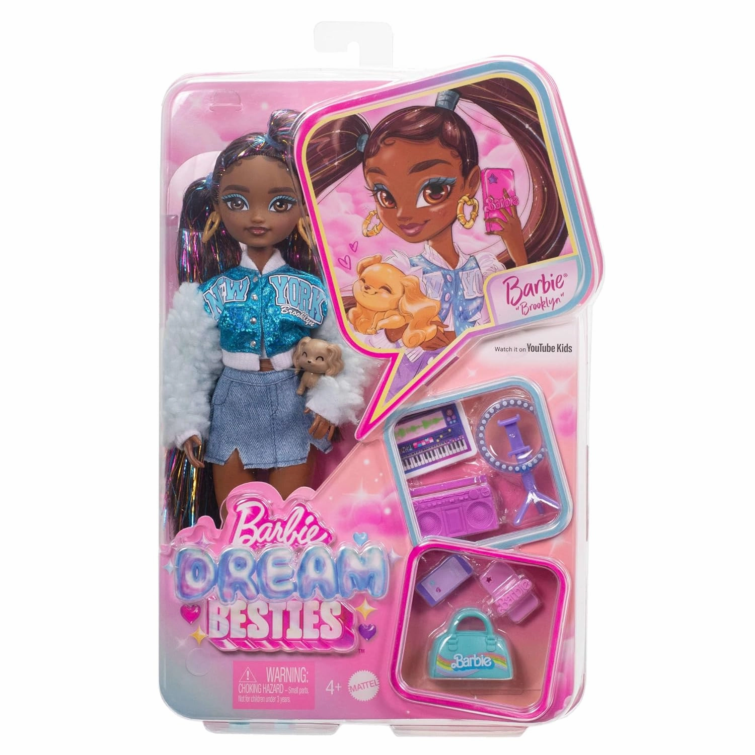 Barbie Dream Besties Brooklyn Fashion Doll With Accessories For Kids Ages 4 