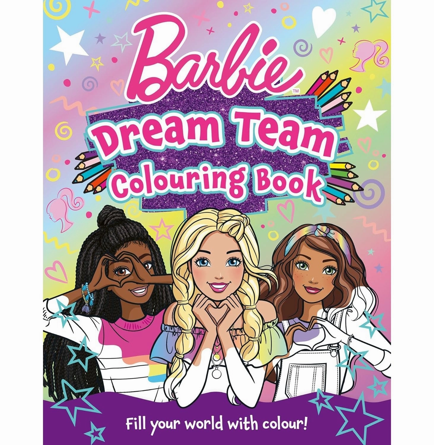 Barbie Dream Team Colouring Book: Brand new colouring book, perfect for Barbie fans aged 3, 4, 5, 6, 7 years