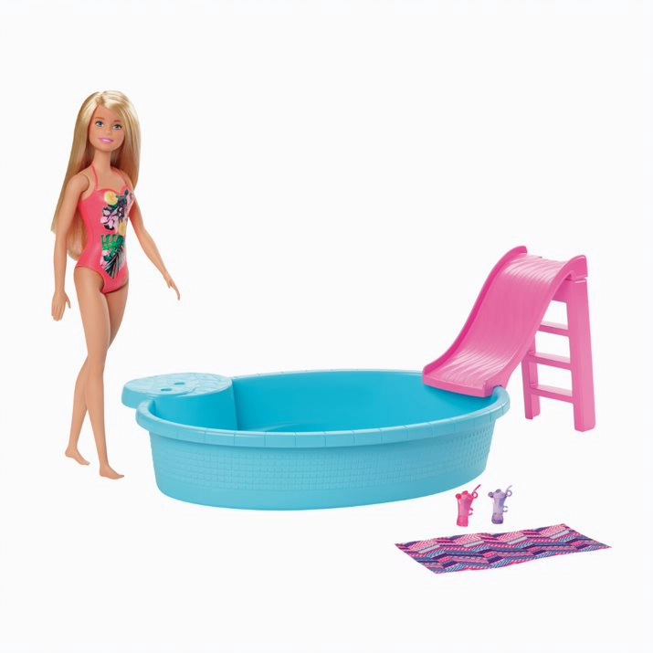 Barbie Estate Pool With Doll Playset
