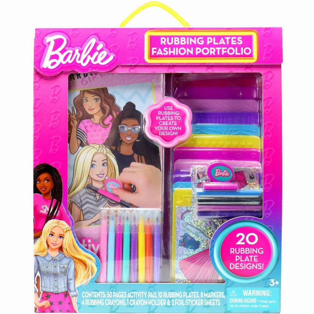Barbie Fashion Creation Portfolio with Rubbing Plates by Tara Toy - Design & Customize Outfits