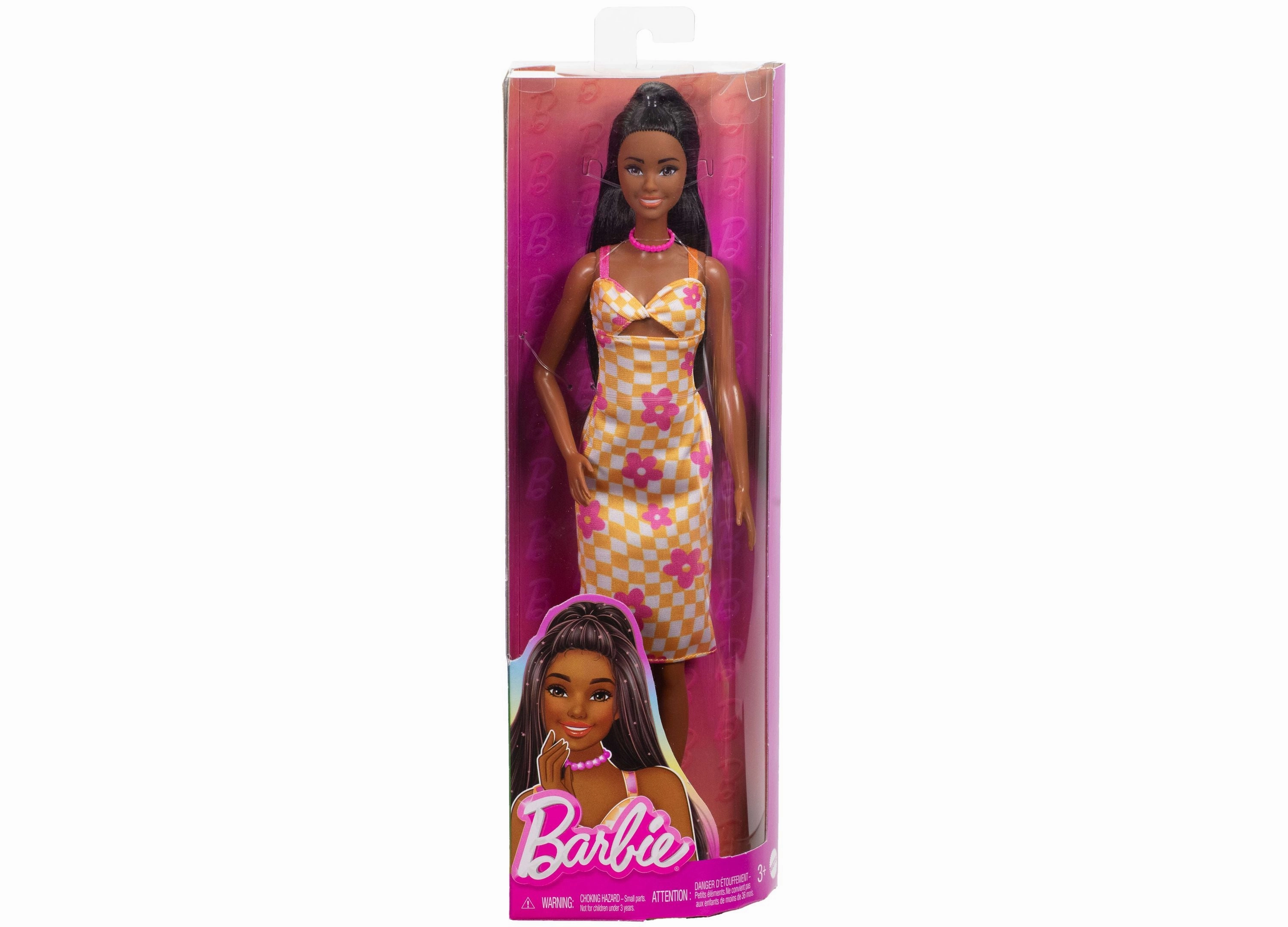 Barbie Fashionistas Doll 233 - Flower Checkered Midi Dress