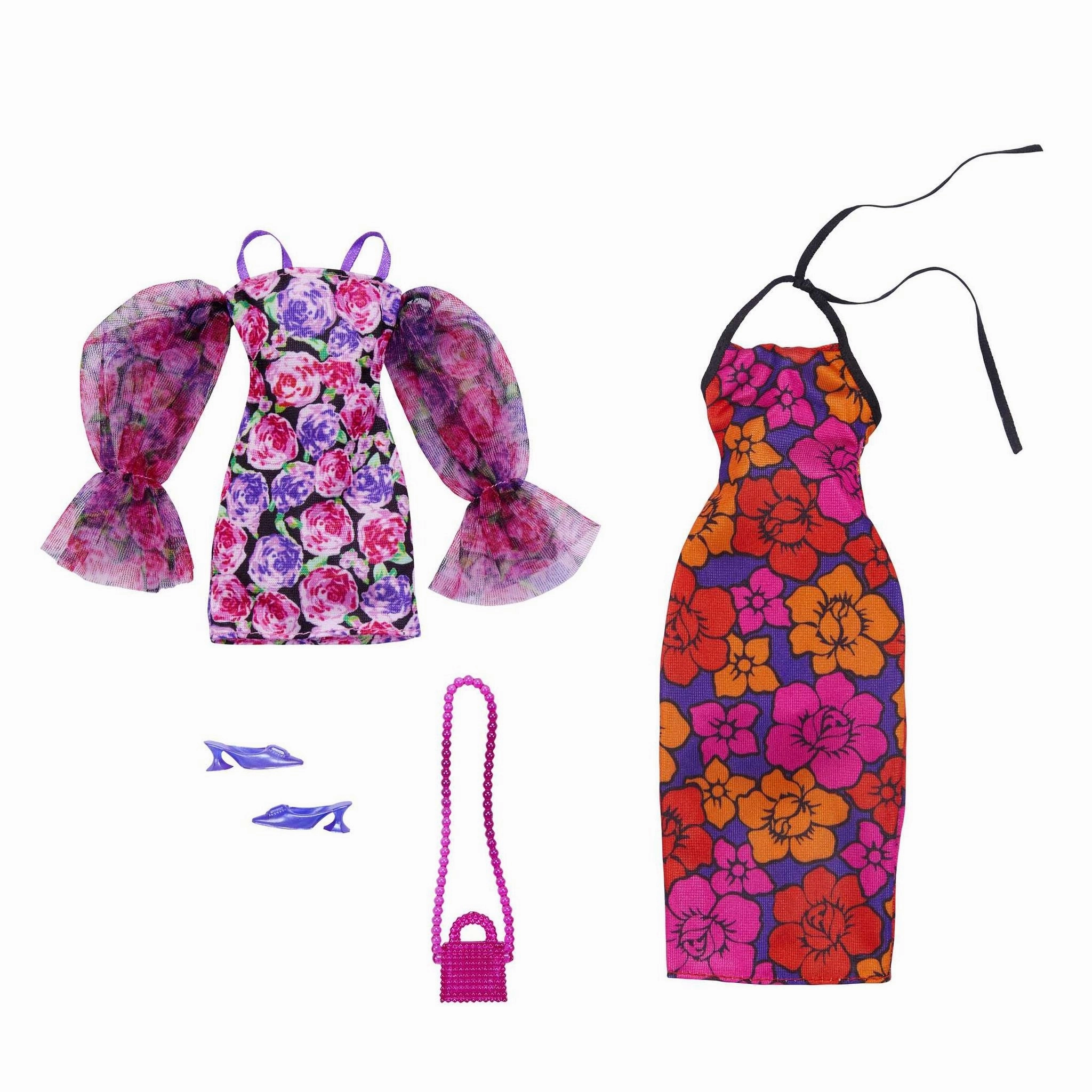 Barbie Fashions 2 Pack Floral Dresses