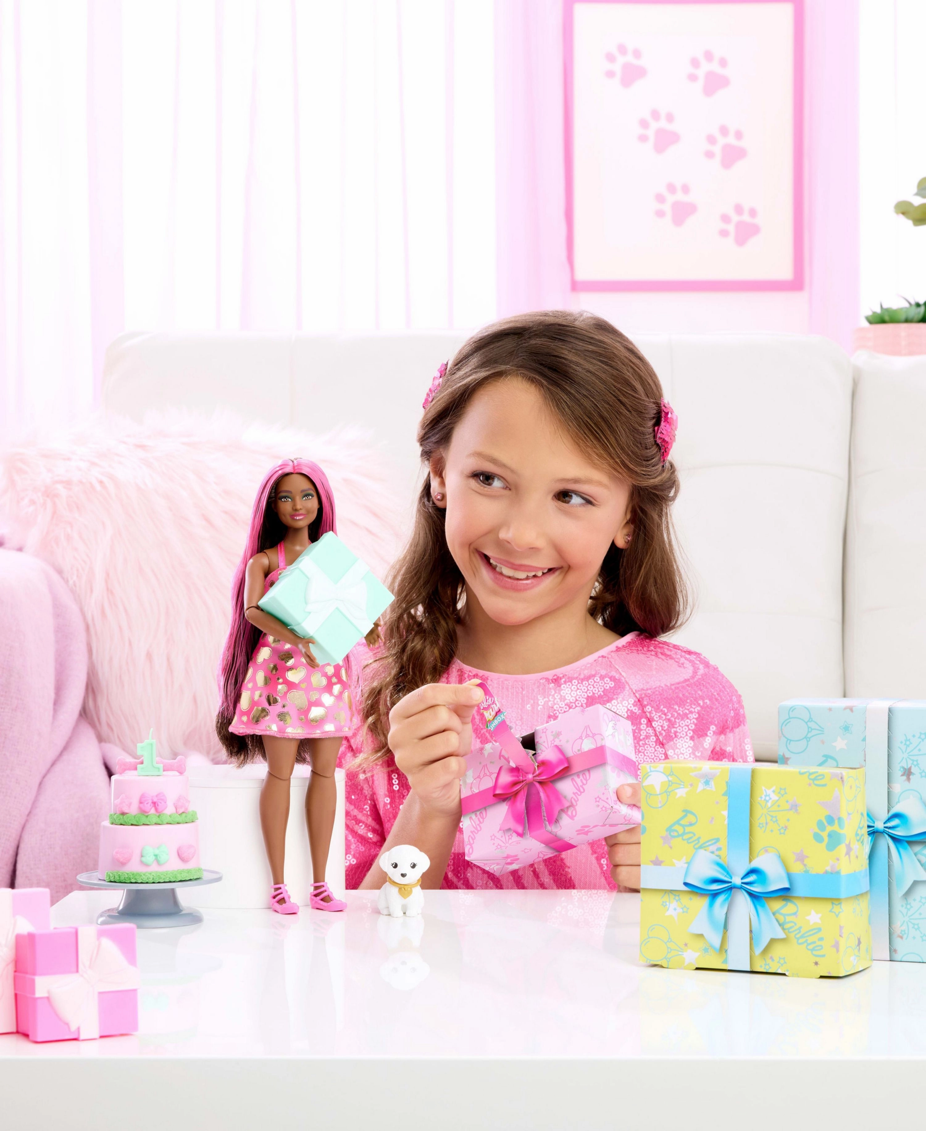 Barbie Party Unboxed Pet Birthday Series Doll & Accessories - Shimmerin Hearts Set