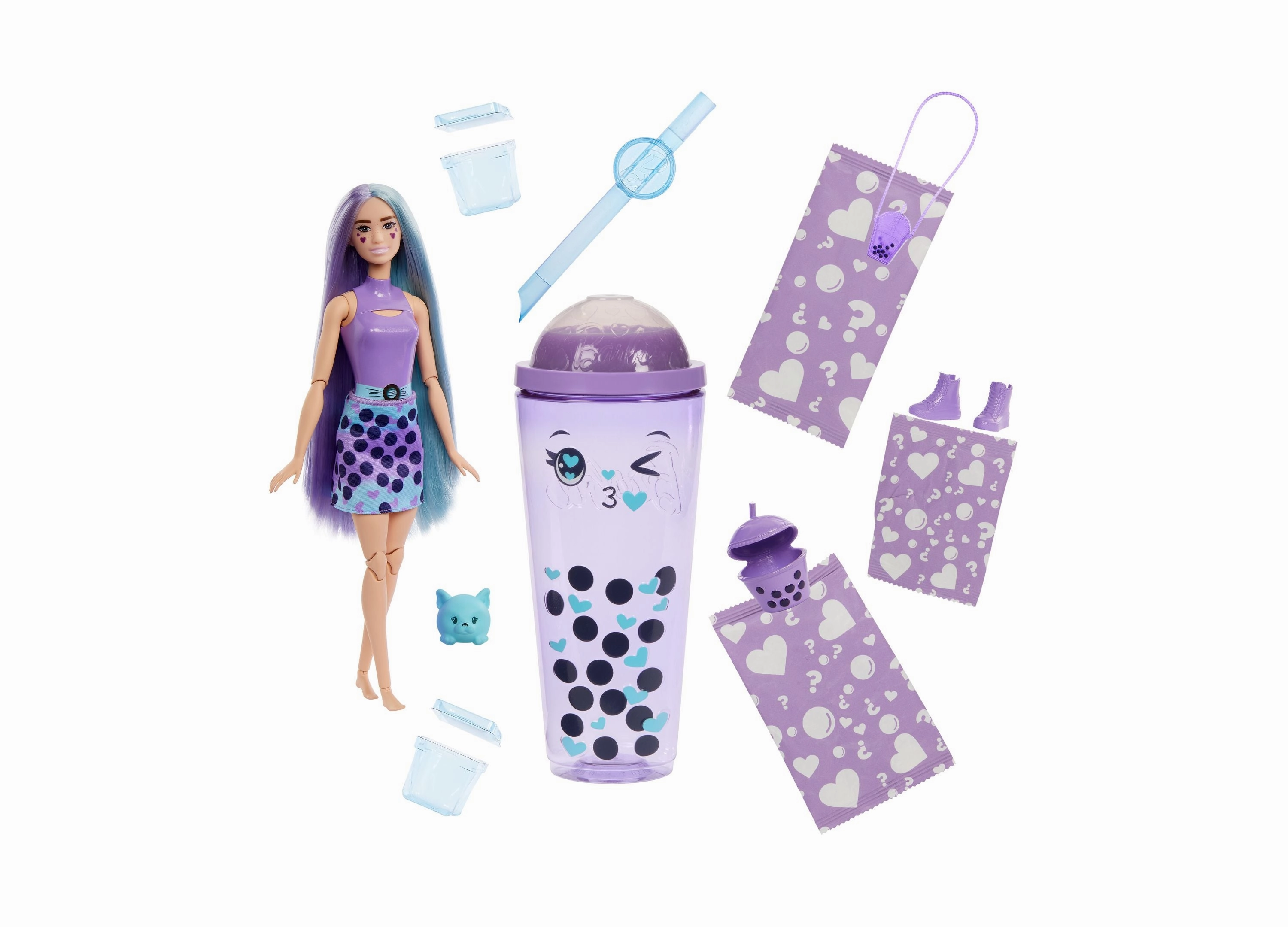 Barbie Pop Reveal Bubble Tea - Taro Milk Scented Series Doll & Accessories Set