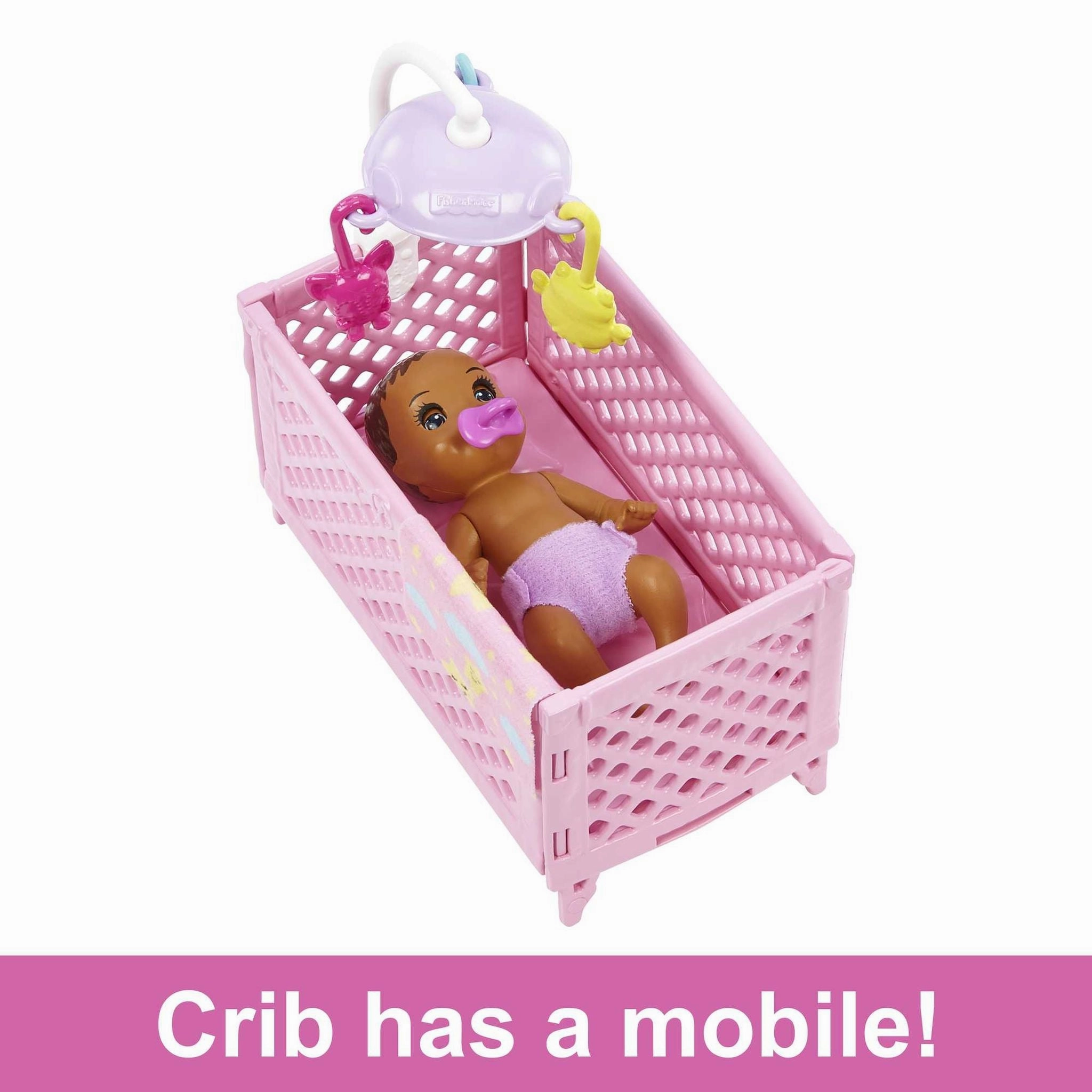 Barbie Skipper Babysitters Inc. Doll & Accessory - Blue/Black Hair & Crib