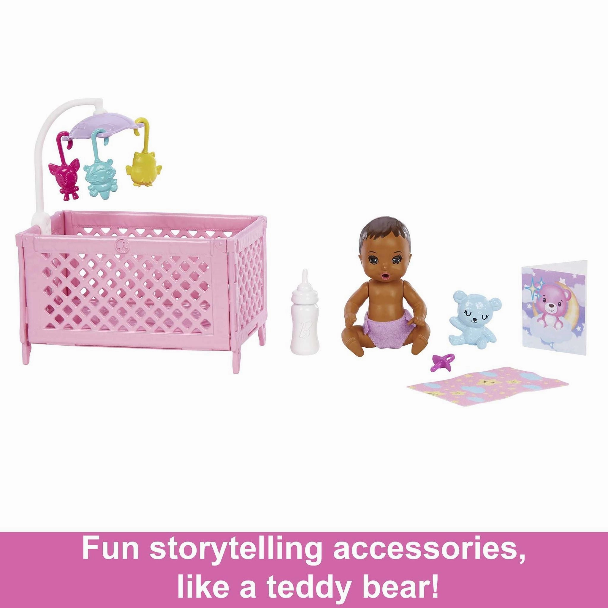 Barbie Skipper Babysitters Inc. Doll & Accessory - Blue/Black Hair & Crib