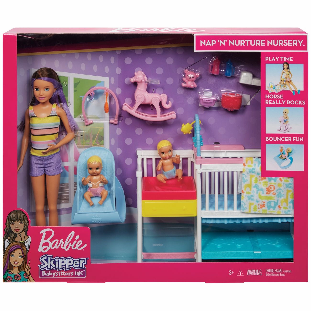 Barbie Skipper Babysitters Inc. Nap 'N' Nurture Nursery Playset
