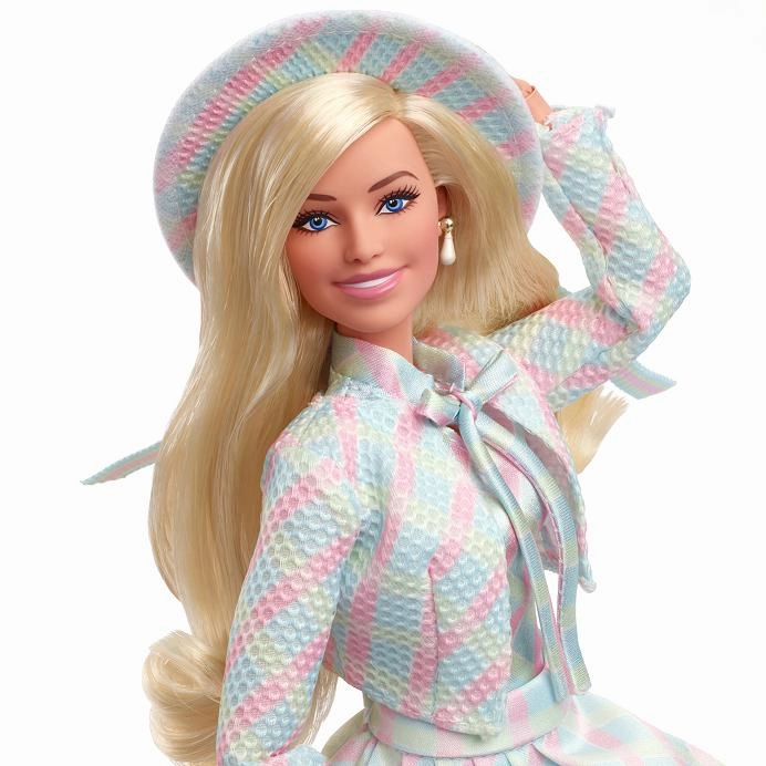 Barbie The Movie Barbie Doll In Plaid Matching Set