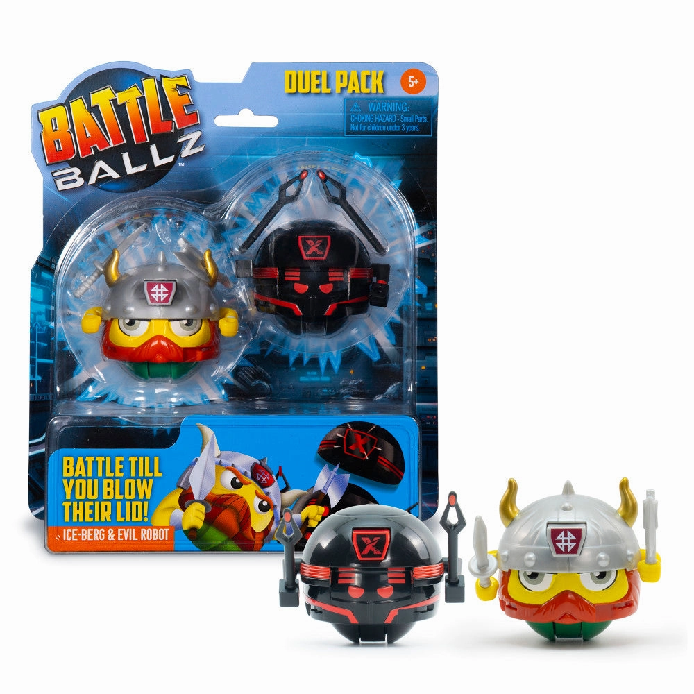 Battle Ballz: Duel Pack - Ice Berg & Evil Robot - Epic Warrior Showdown