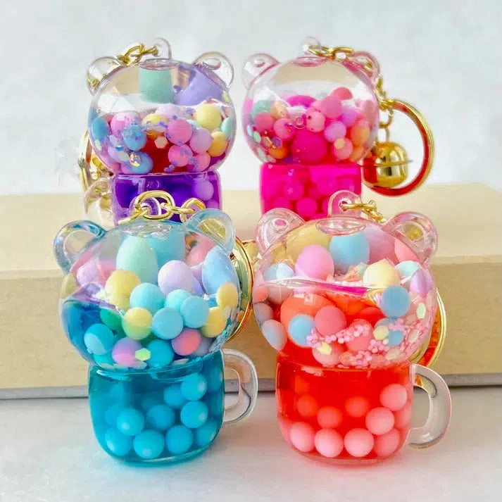 Bear Tea Cup Floaty Keycharm