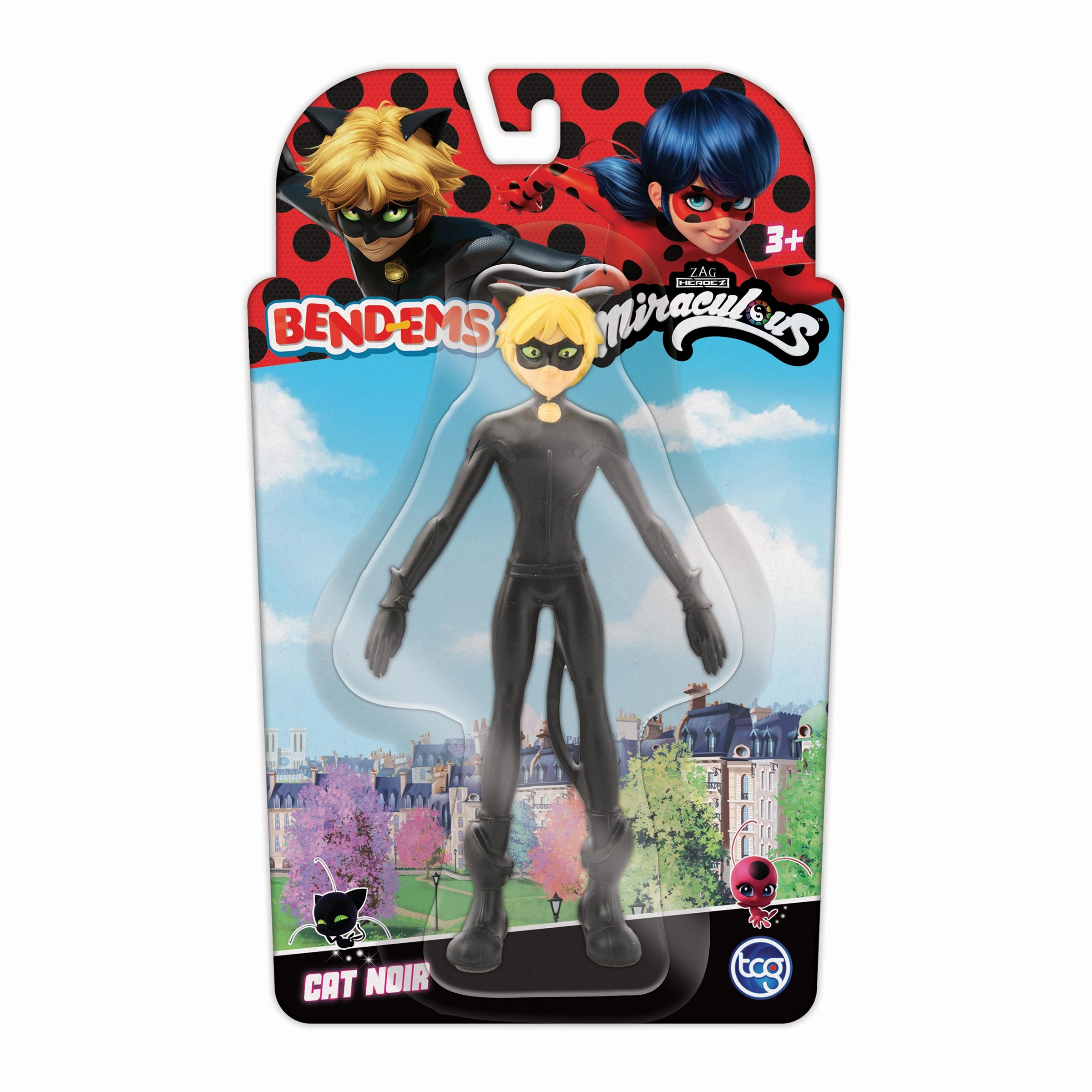BEND-EMS Miraculous Cat Noir Flexible Action Figure