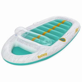 Bestway H2OGO! Vacation Yacht Lounge Inflatable Pool Float - 7'1" x 46" - Teal and White