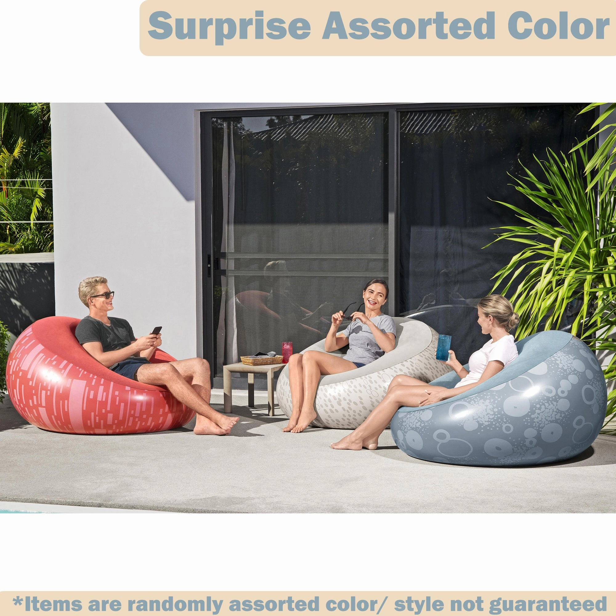 Bestway Inflate-A-Chair  Vibrant Inflatable Air Chair for Indoor/Outdoor Use