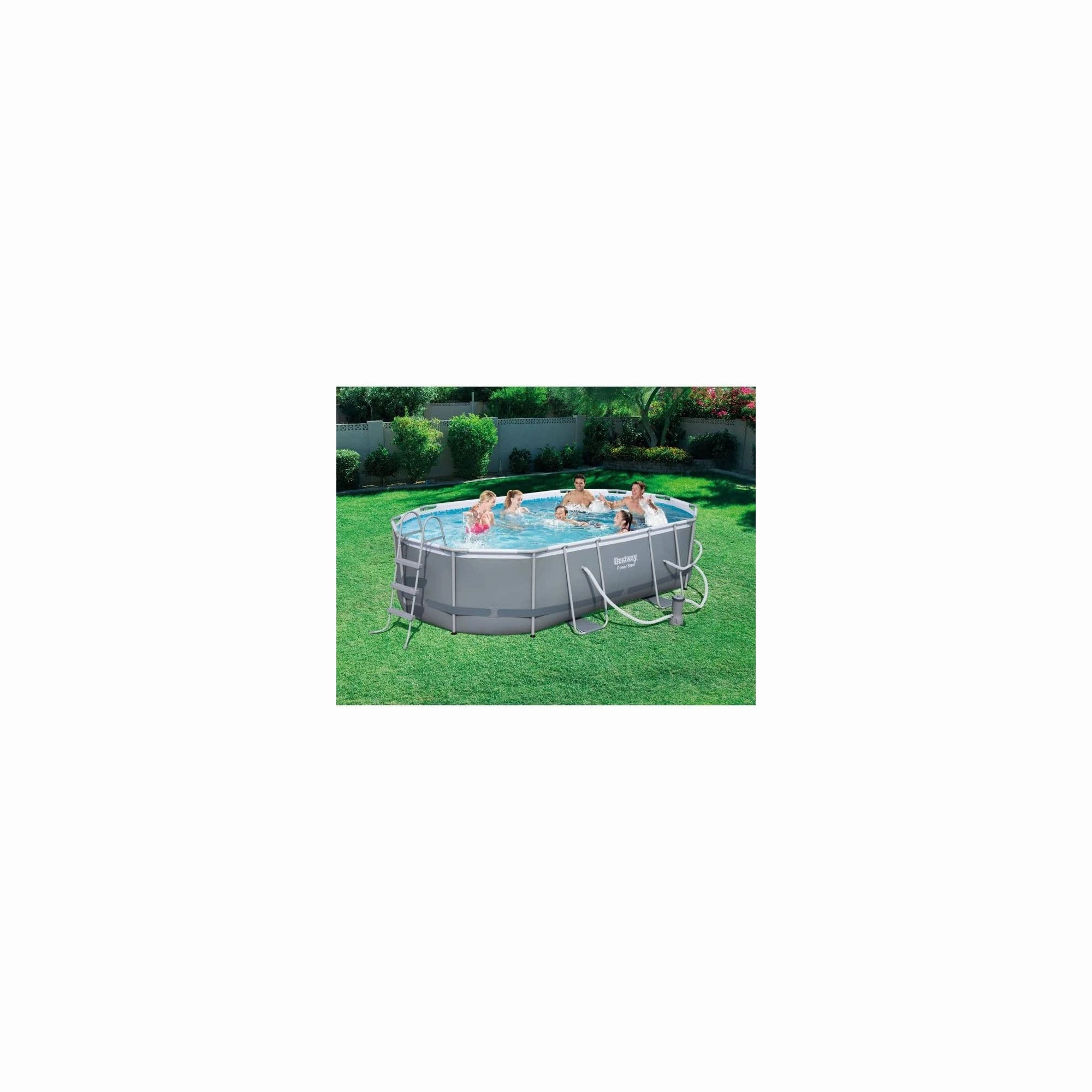 Bestway Power Steel Oval Frame Pool Set with Essentials