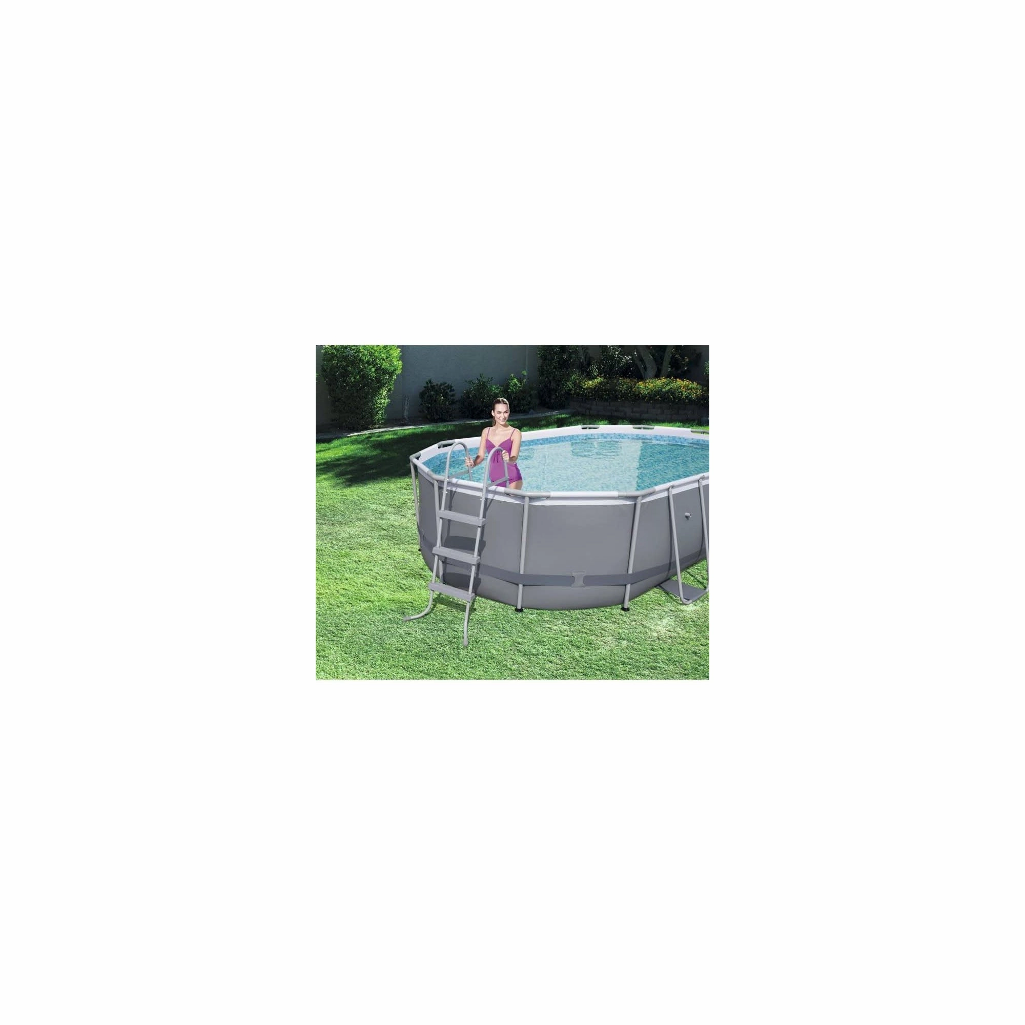 Bestway Power Steel Oval Frame Pool Set with Essentials