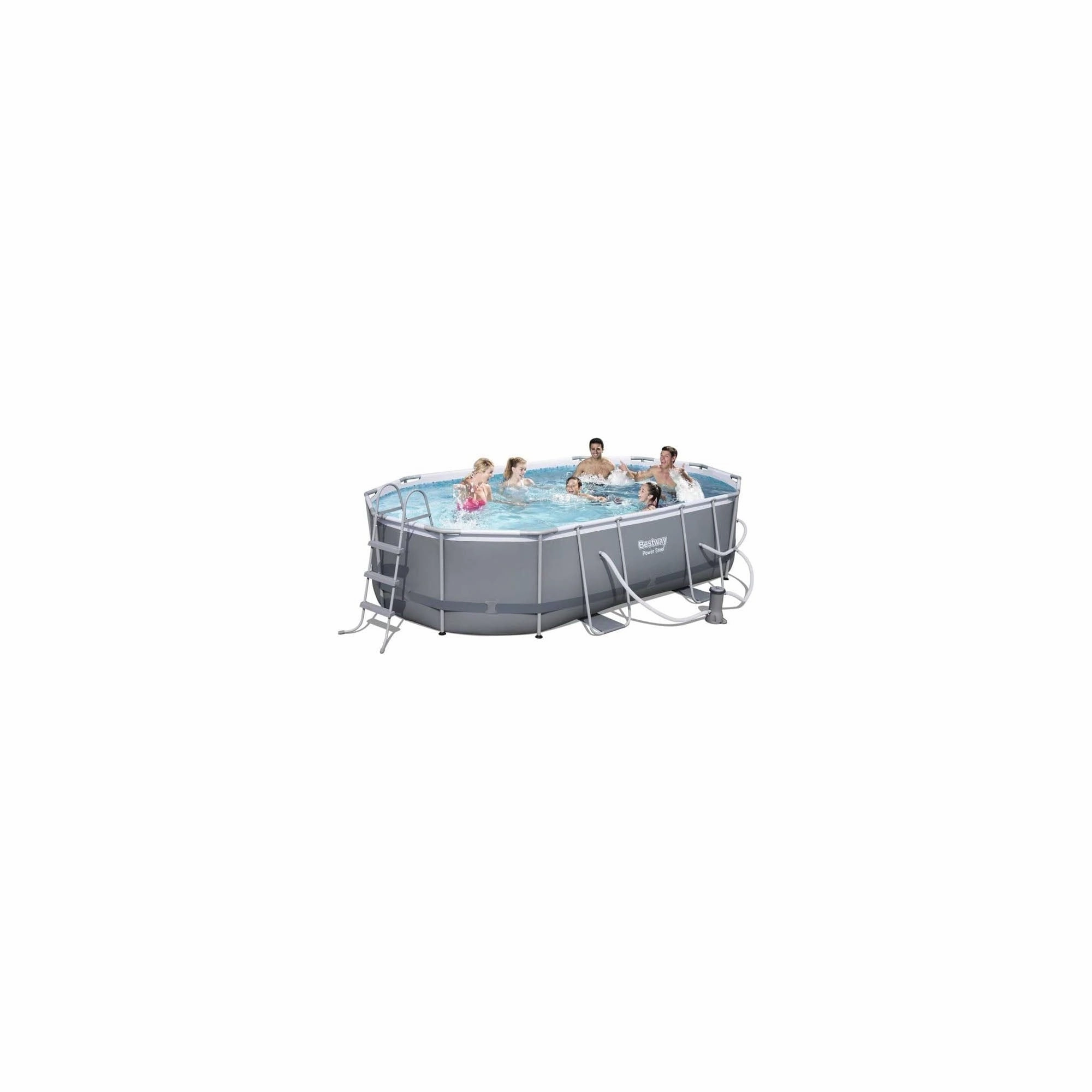 Bestway Power Steel Oval Frame Pool Set with Essentials