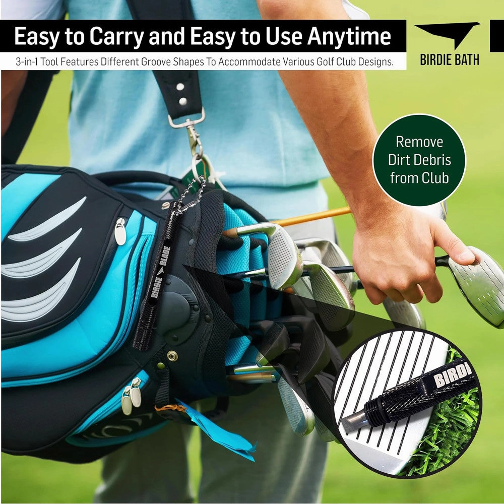 Birdie Golf: Birdie Blade - 3-In-1 Golf Club Groove Sharpener Tool