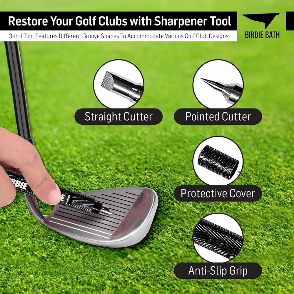Birdie Golf: Birdie Blade - 3-In-1 Golf Club Groove Sharpener Tool