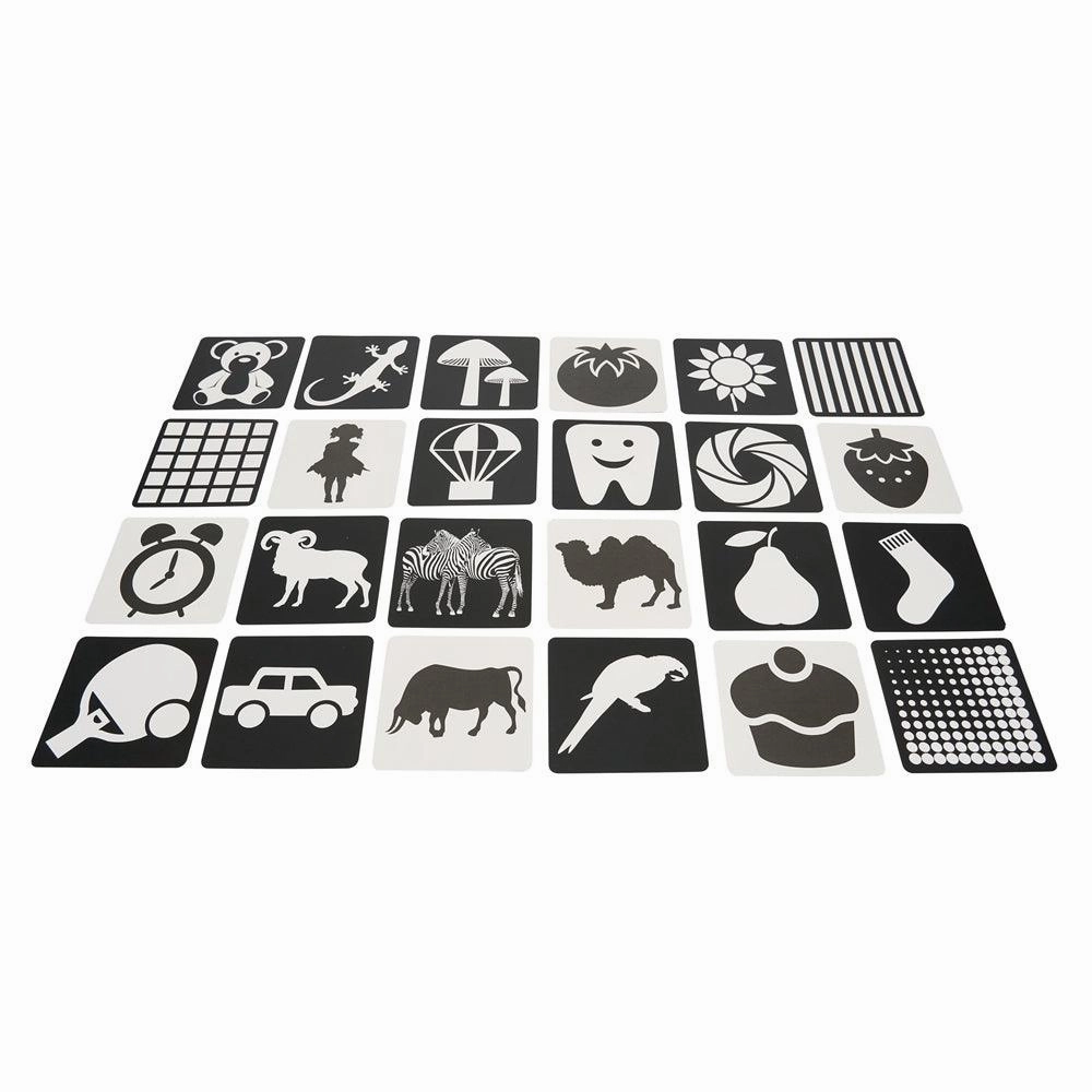 Black and White Flash Cards for Infants - 24 Cards