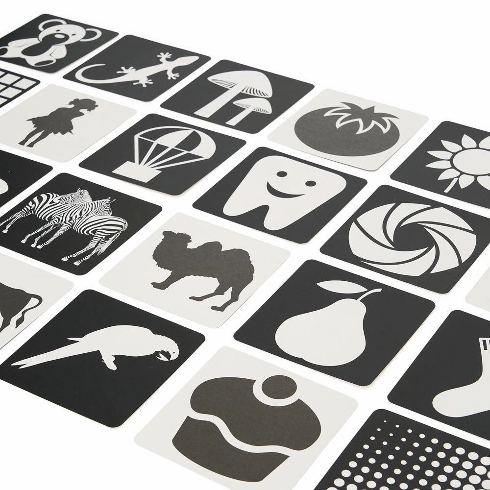 Black and White Flash Cards for Infants - 24 Cards