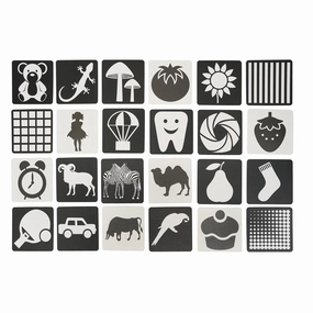 Black and White Flash Cards for Infants - 24 Cards