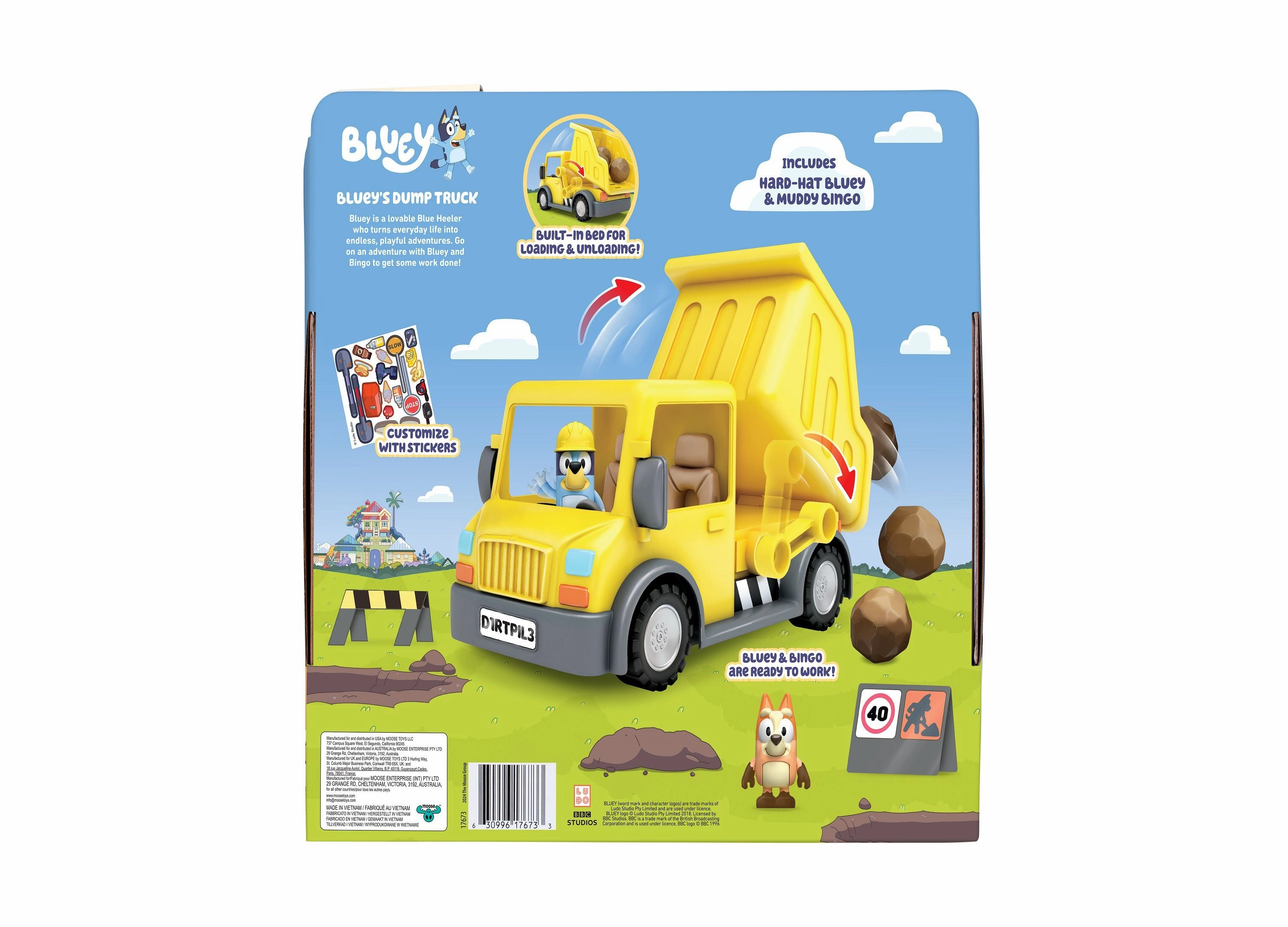 Bluey's Adventure Series Dump Truck with Exclusive Figures