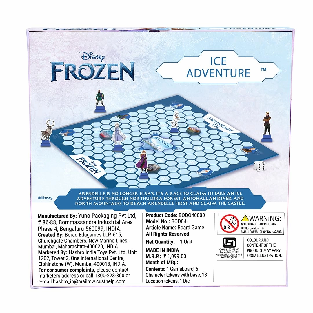 BO Games Ice Adventure Frozen Board Game | Race to Claim The Castle Game for Kids | Ages 3 and Up