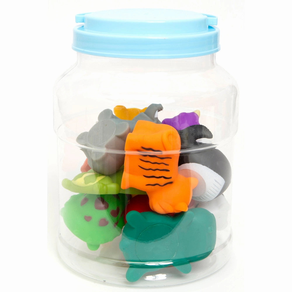 Boley Splash Zoo Safari: 12-Piece Bath Toy Bucket Set