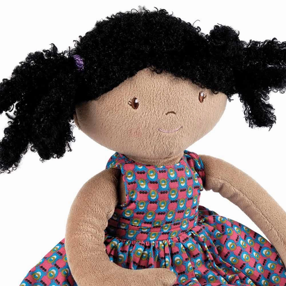 Bonikka 42cm Soft Rag Doll Leota in Cotton Dress Suitable from Birth