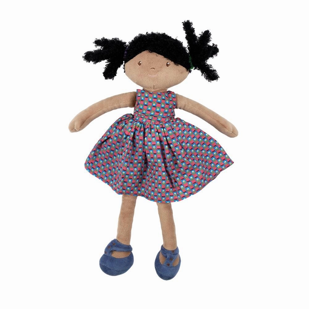 Bonikka 42cm Soft Rag Doll Leota in Cotton Dress Suitable from Birth