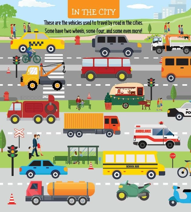Booktopus Board Book - My First 100 Vehicles - Early Learning Picture Books for for Kids 4 