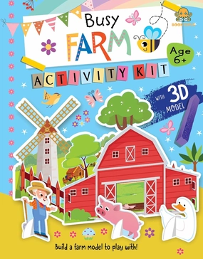 Booktopus Build It Activity Kit - At The Busy Farm Model Making Kit with Book - DIY Craft Kit for Kids 6 