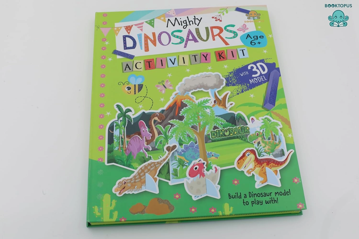Booktopus Build It Activity Kit - Mighty Dinosaur Model Making Kit with Book - DIY Craft Kit for Kids 6 