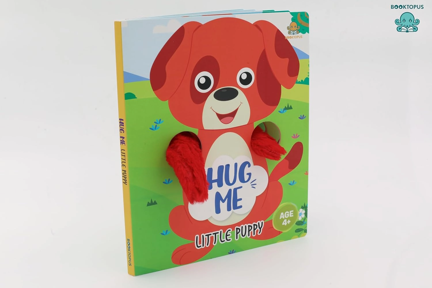 Booktopus Hug Me Hand Puppet Board Book - Little Puppy Interactive Bedtime Story with Soft Arms - Early Learning Books for Kids 4 