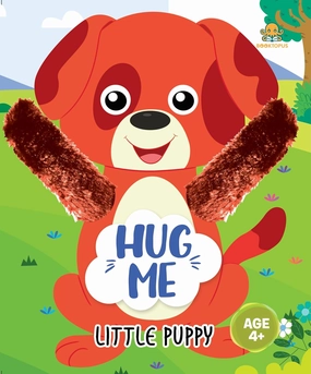 Booktopus Hug Me Hand Puppet Board Book - Little Puppy Interactive Bedtime Story with Soft Arms - Early Learning Books for Kids 4 