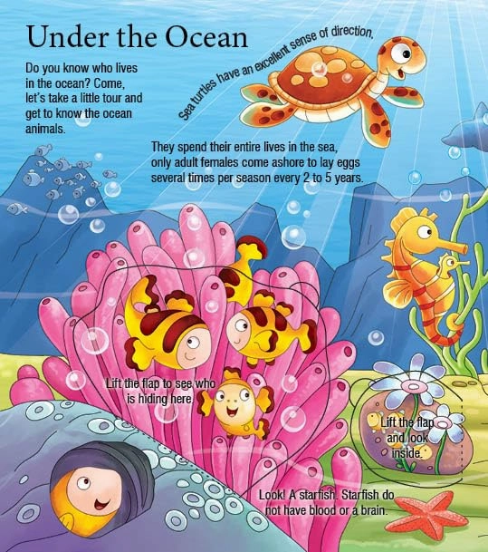 Booktopus Lift-the-Flap Learning Book - Animals and Their Habitat Knowledge Book for Kids - Interactive Learning Books 6 