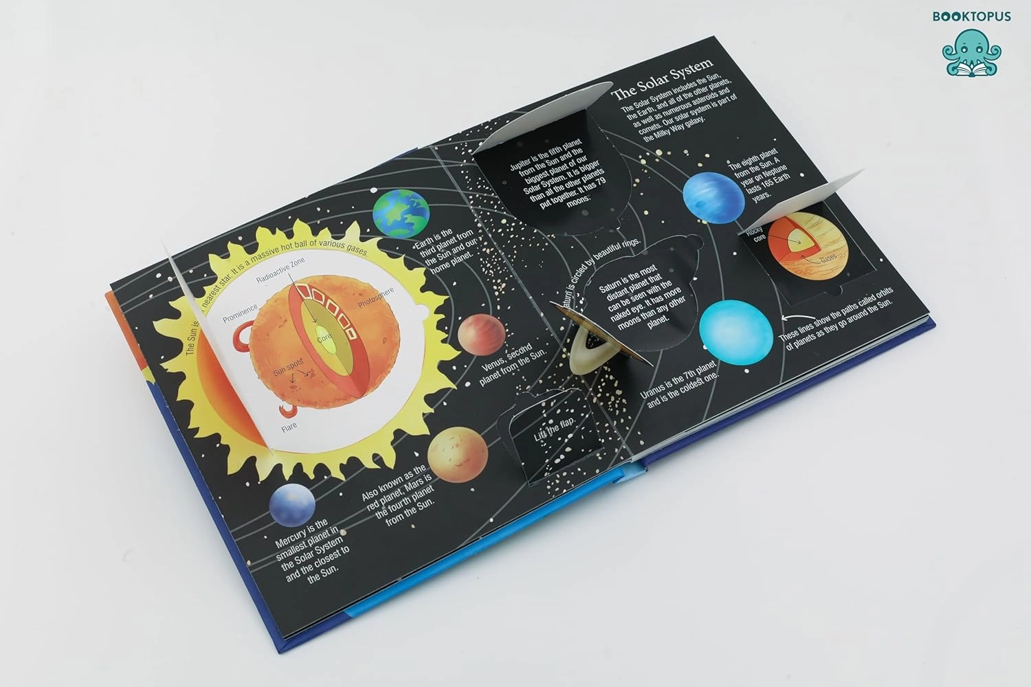 Booktopus Lift-the-Flap Learning Book - Explore The Outer Space Knowledge Book for Kids - Interactive Learning Books 6 