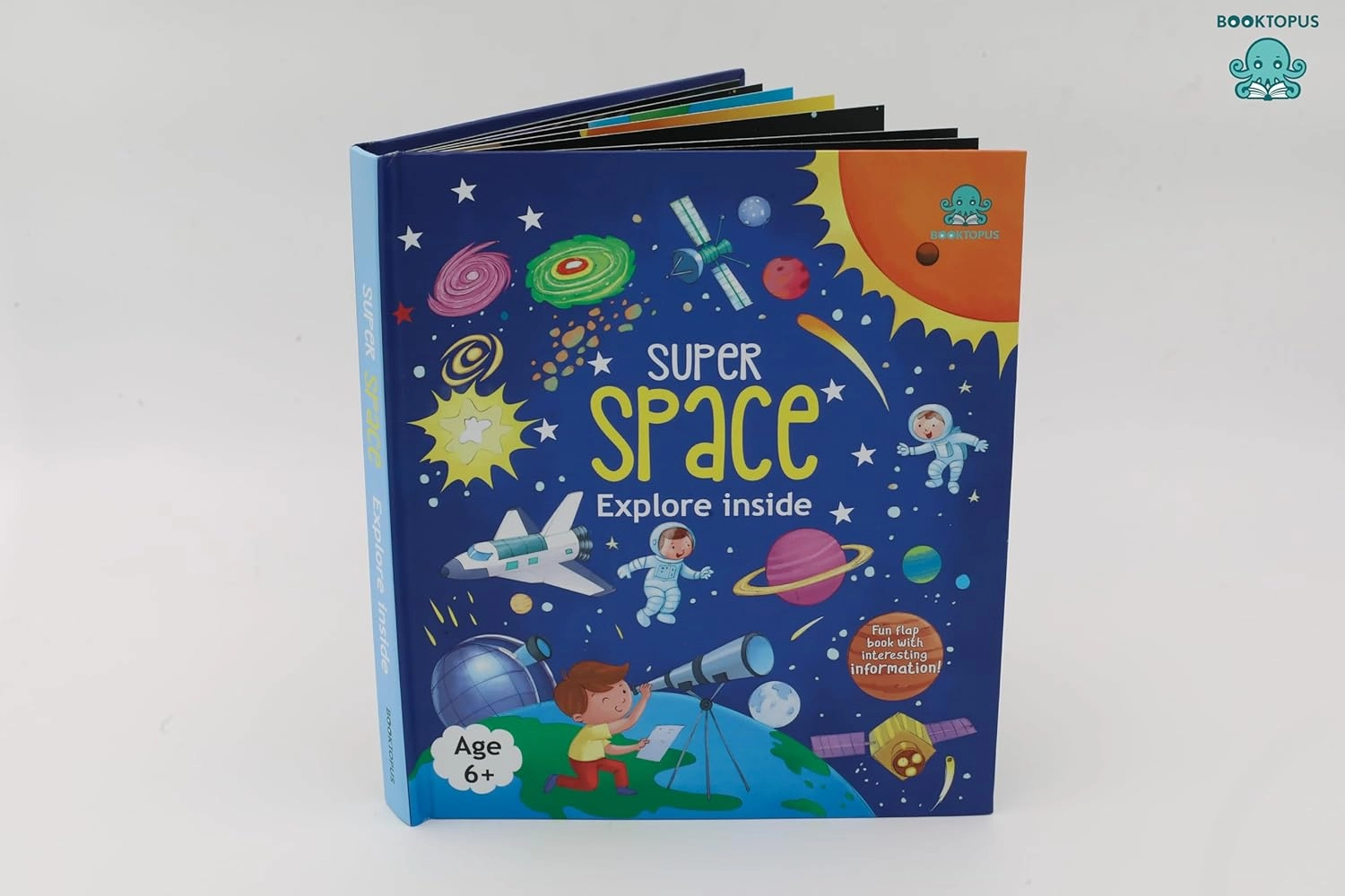 Booktopus Lift-the-Flap Learning Book - Explore The Outer Space Knowledge Book for Kids - Interactive Learning Books 6 